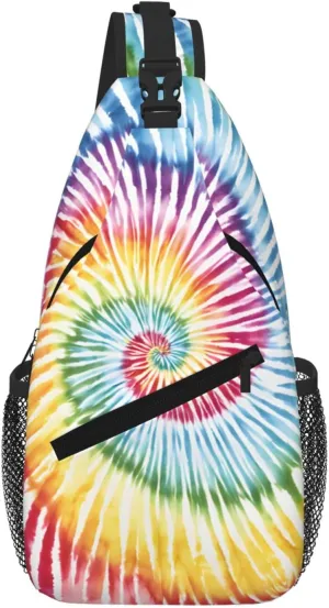 Tie Dye Print Cross Chest Bag Diagonally For Short-Distance Travel And Daily Use