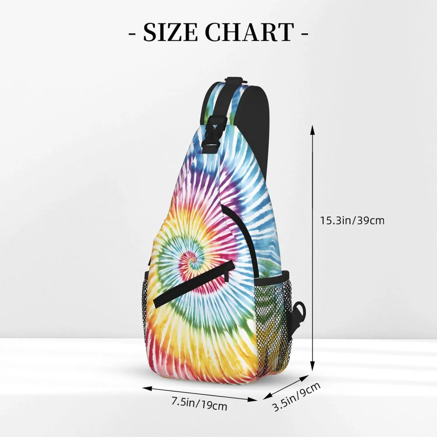 Tie Dye Print Cross Chest Bag Diagonally For Short-Distance Travel And Daily Use