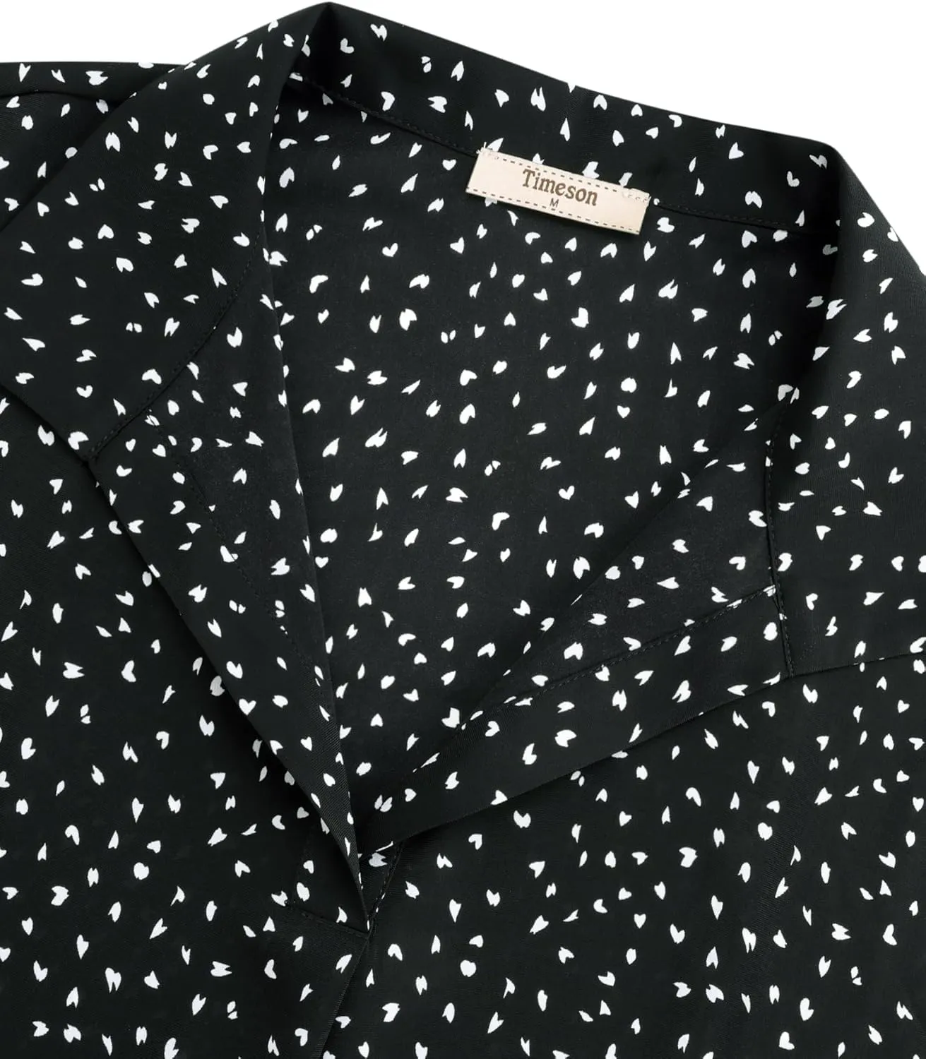 Timeson Women's Short Sleeve Chiffon Blouses for Office Work Business Attire Collared Shirts