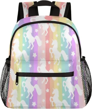 Toddler Backpack for Boys and Girls, 12 inch Kids Backpacks, Preschool Kindergarten Elementary School Children Booklbag Nursery Travel Bag with Chest Strap, Unicorns