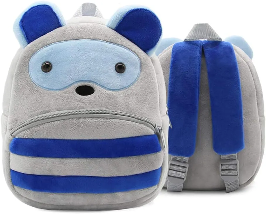 Toddler Backpack Zoo Animals Backpacks Cute Plush Bag Cartoon 10" Preschool Book Bag For 2  Years Girls Boys