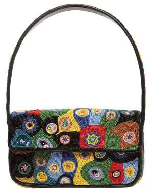 Tommy Beaded Shoulder Bag in Black Millefiori