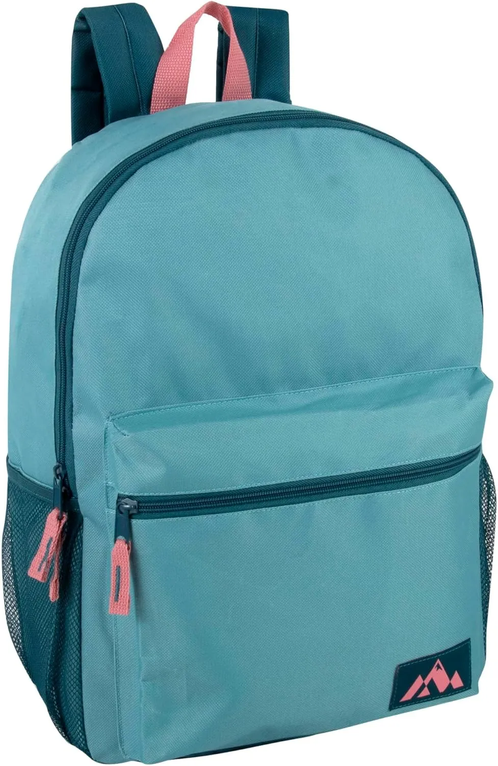 Trail maker 24 Pack Wholesale Backpacks for College, Adults, Sports 18 Inch Color Block Backpacks in Bulk