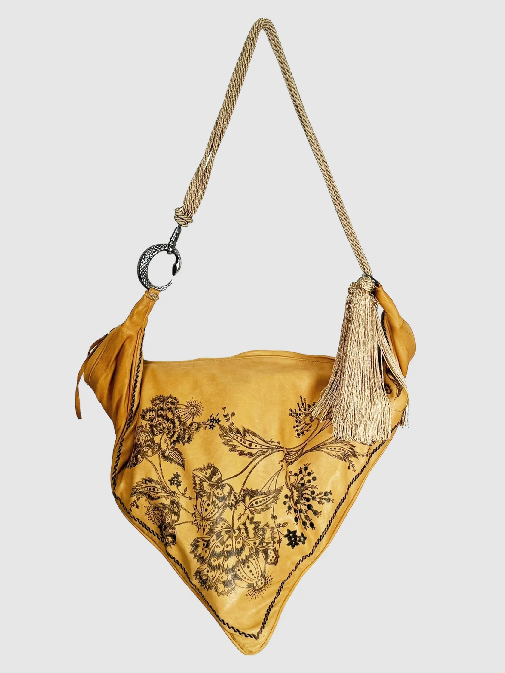 Triangular Leather Shoulder Bag