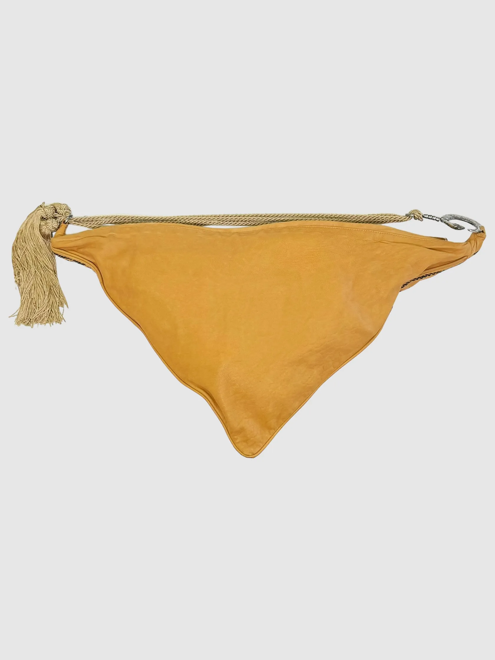 Triangular Leather Shoulder Bag