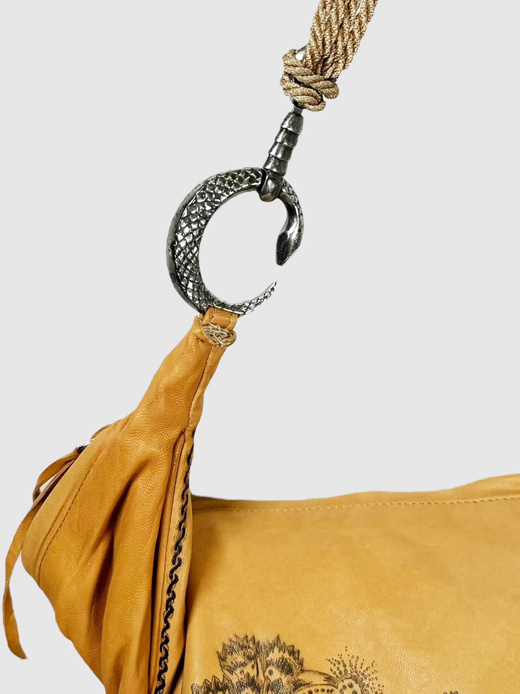 Triangular Leather Shoulder Bag