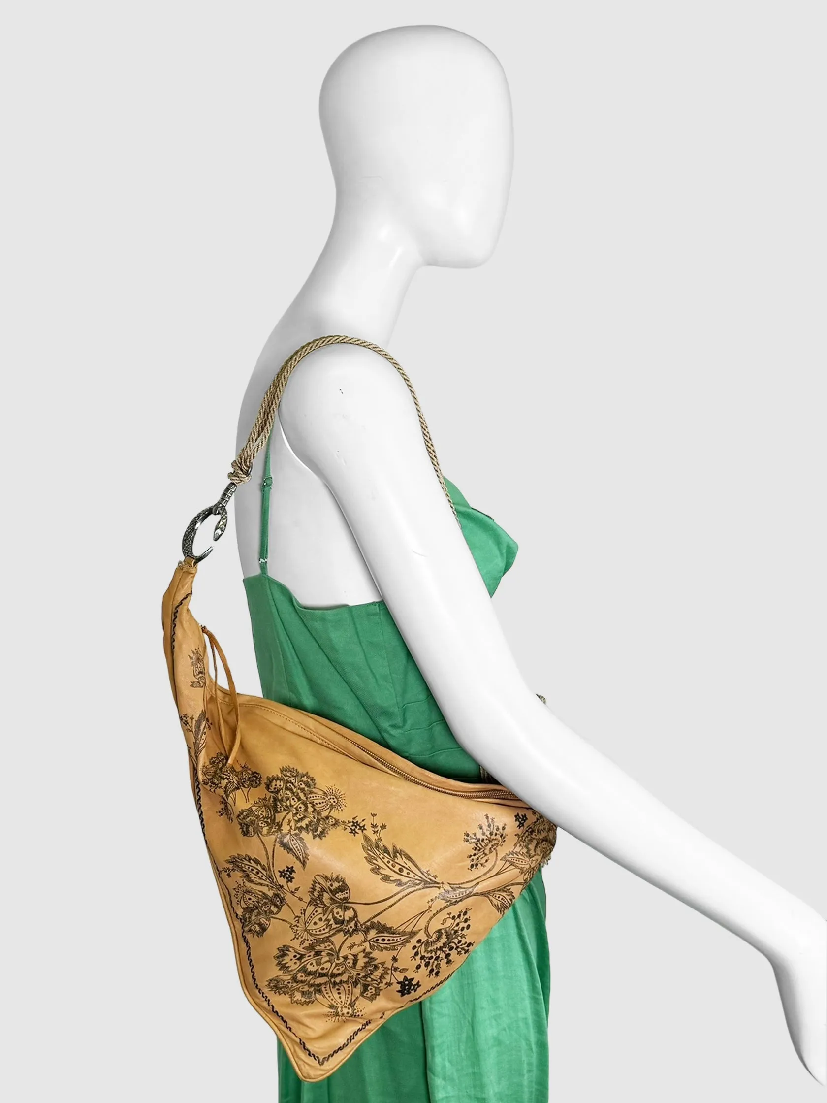 Triangular Leather Shoulder Bag