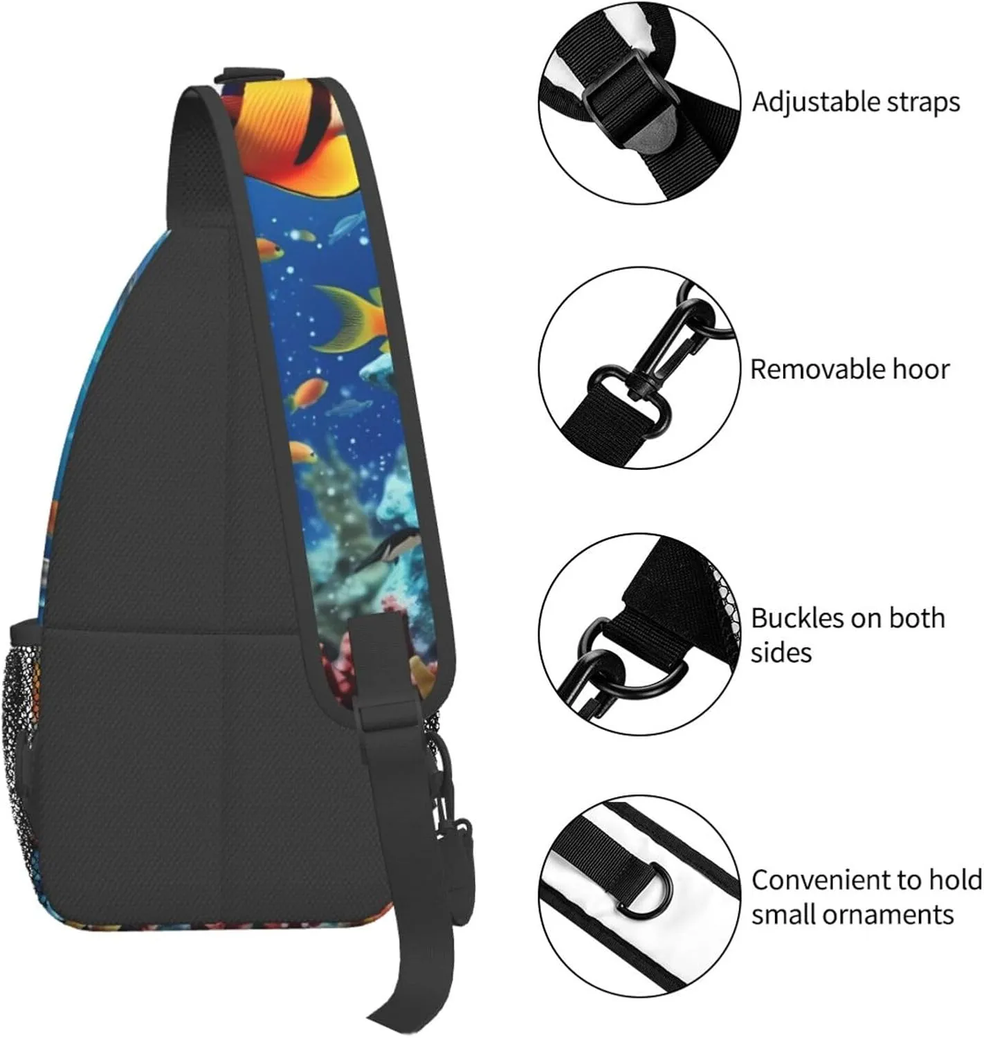 Tropical Rainforest Jungle Scene Print Cross Chest Bag Diagonally Men Cross Chest Bag Diagonally