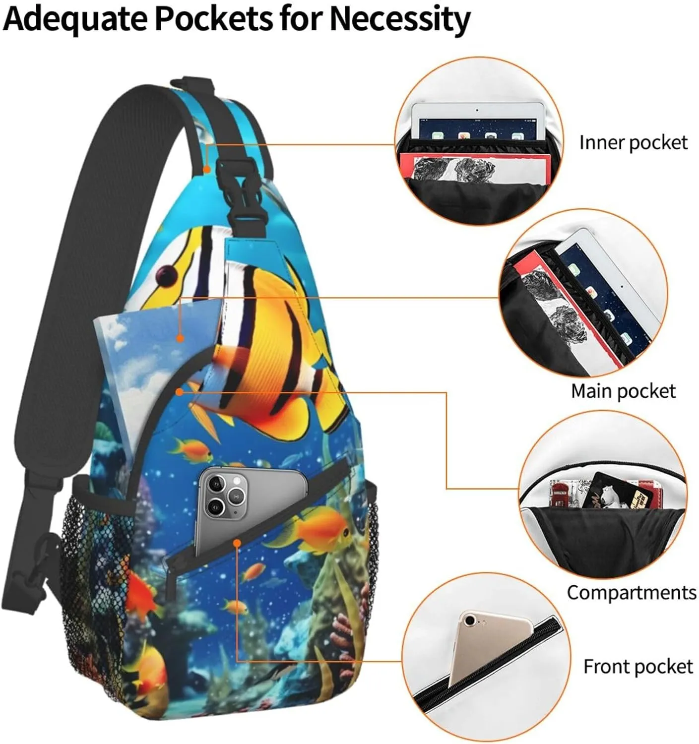 Tropical Rainforest Jungle Scene Print Cross Chest Bag Diagonally Men Cross Chest Bag Diagonally