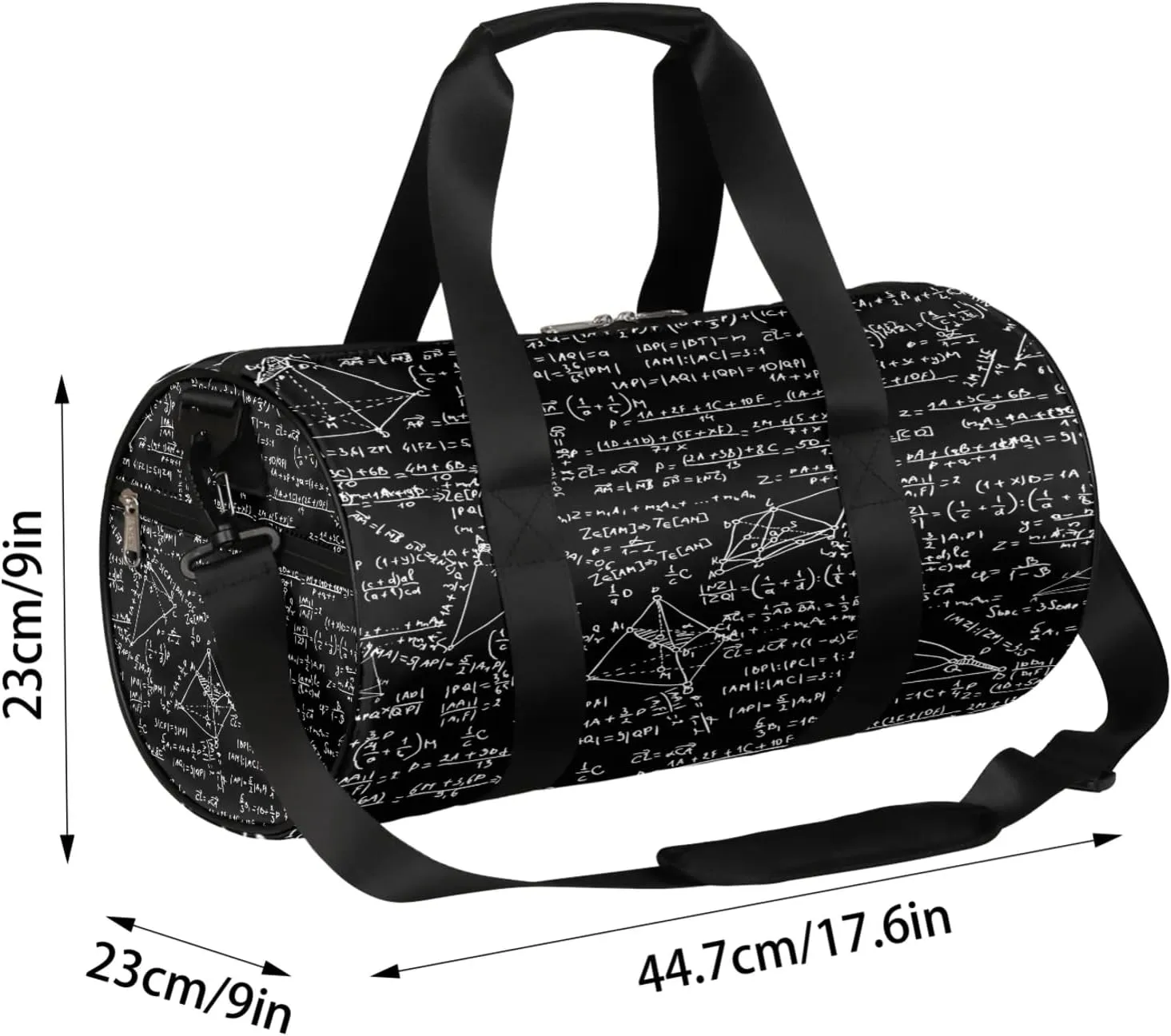 Tropicallife Mathematical Formula Sports Gym Bag for Men Women Lightweight Travel Duffle Bag with Shoulder Strap Waterproof Carry On Weekender Overnight Bag for Travel Sports Gym