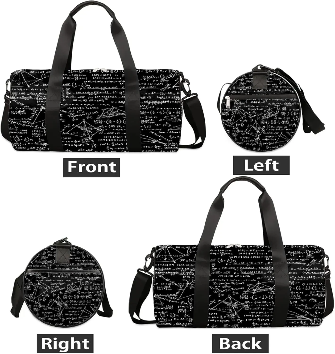 Tropicallife Mathematical Formula Sports Gym Bag for Men Women Lightweight Travel Duffle Bag with Shoulder Strap Waterproof Carry On Weekender Overnight Bag for Travel Sports Gym