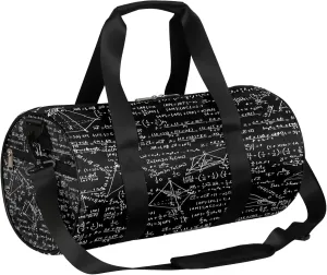 Tropicallife Mathematical Formula Sports Gym Bag for Men Women Lightweight Travel Duffle Bag with Shoulder Strap Waterproof Carry On Weekender Overnight Bag for Travel Sports Gym
