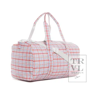 TRVL Classis Plaid Red Weekender Duffel Bag