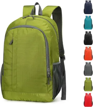 Ultra Lightweight-Packable-Hiking-Backpack Foldable Travel Camping Daypack Casual Outdoor Water-resistant 25L Bags (Green)