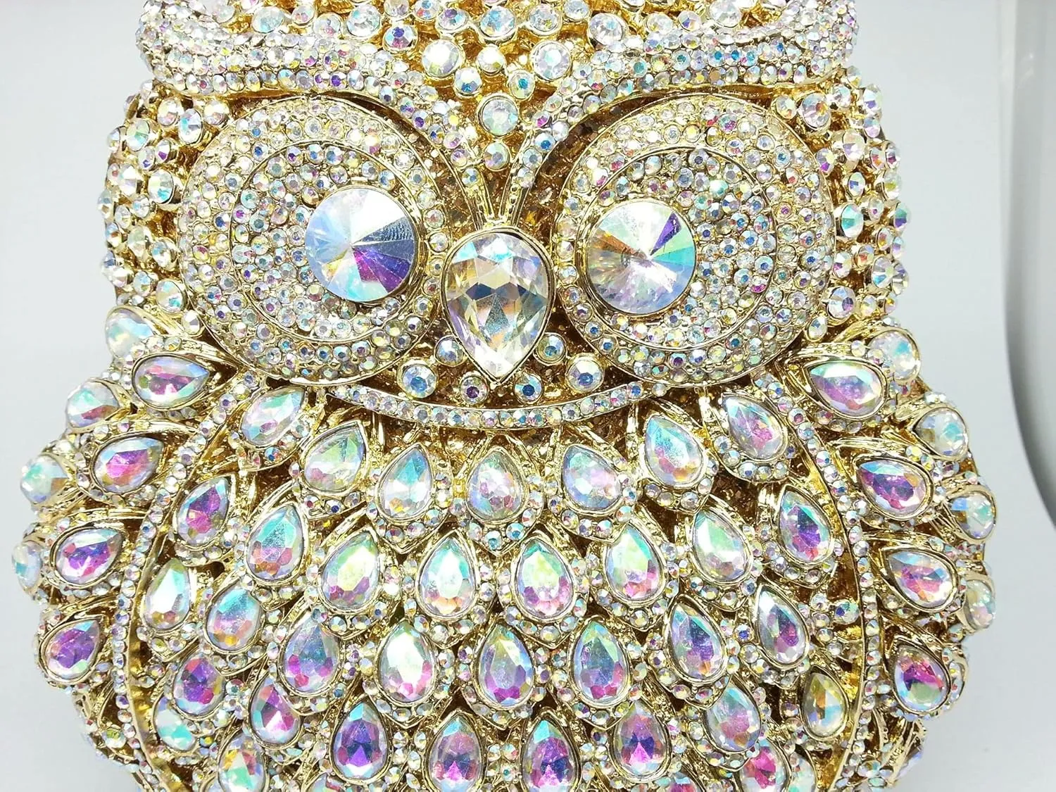 UMREN Cute Owl Clutch Women Crystal Evening Bags Luxury Handbag Rhinestone Wedding Party Purse