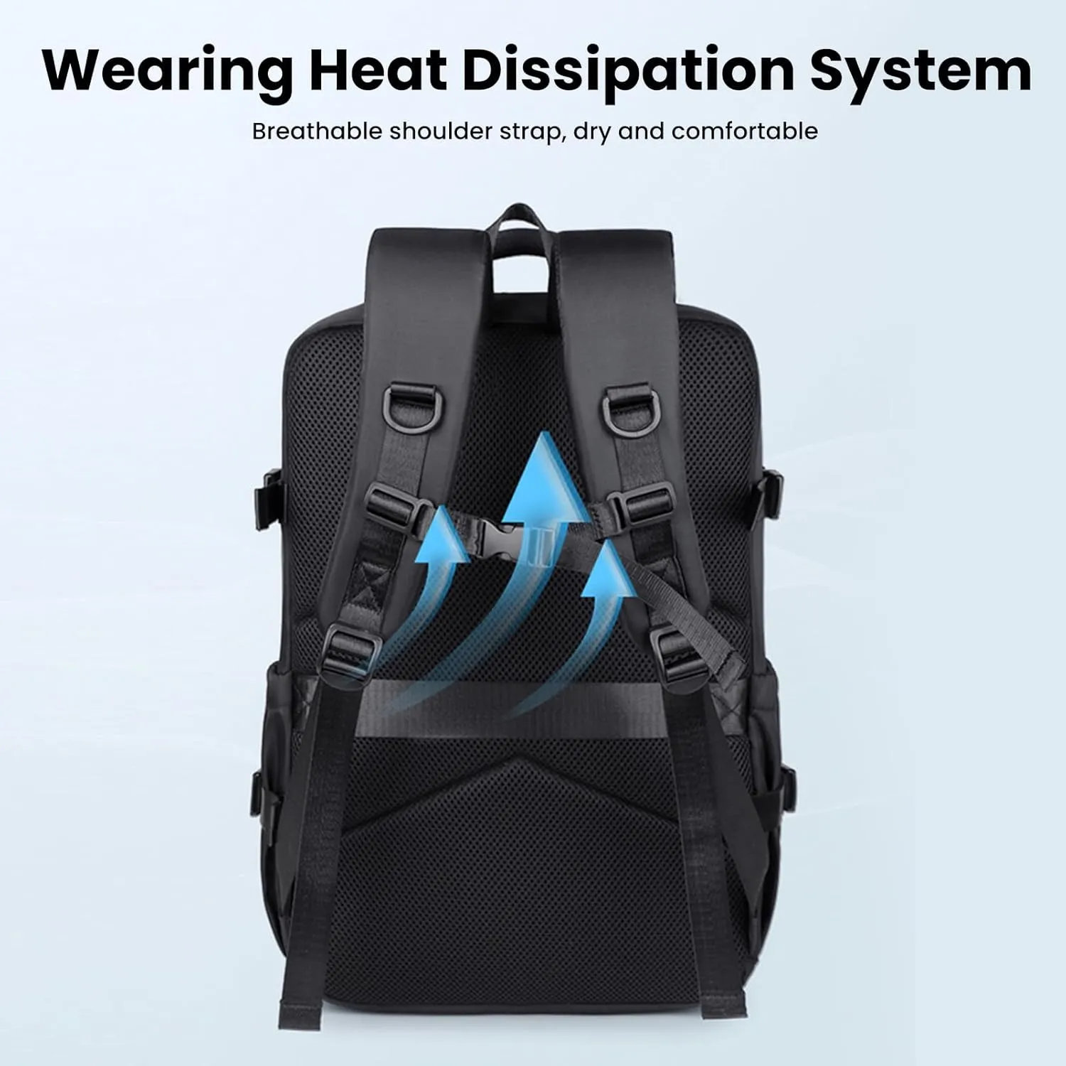 Vacuum Backpack, Large Capacity Vacuum Compression Backpacks, 180 Degree Opening Compression Backpack for Travel Business (No Insulated Bag)