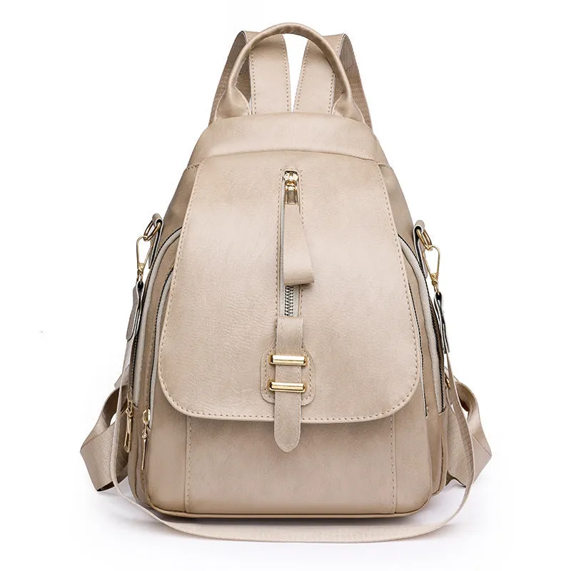 Versa-Style Faux Leather Backpack
