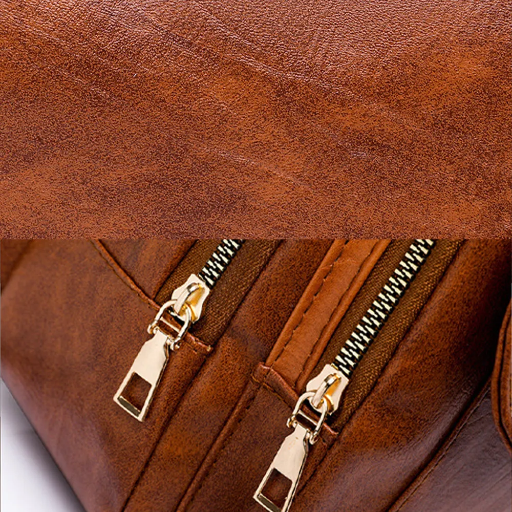 Versa-Style Faux Leather Backpack