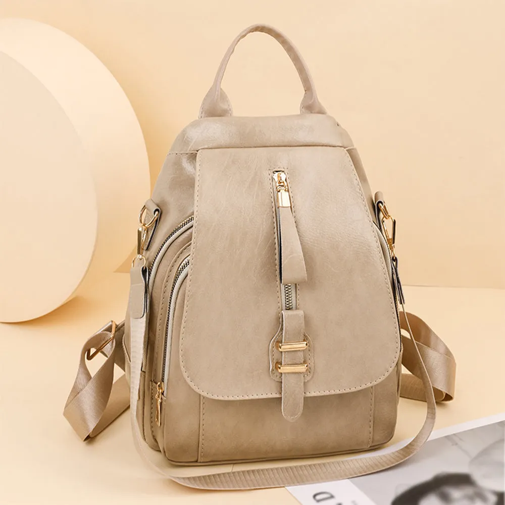 Versa-Style Faux Leather Backpack
