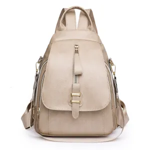 Versa-Style Faux Leather Backpack