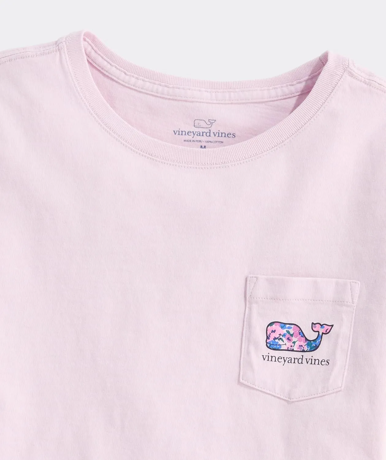 vineyard vines Girls' Helen Floral Whale Fill Short-Sleeve Pocket Tee