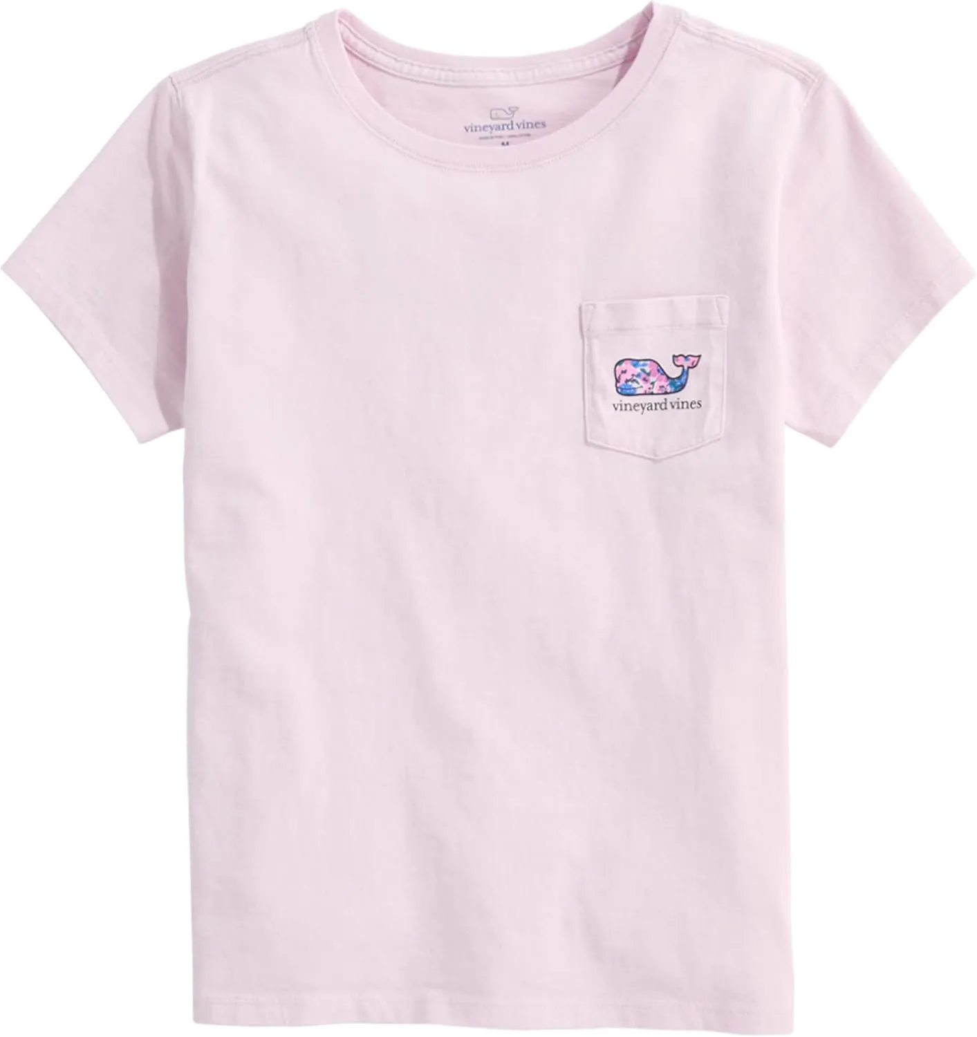 vineyard vines Girls' Helen Floral Whale Fill Short-Sleeve Pocket Tee