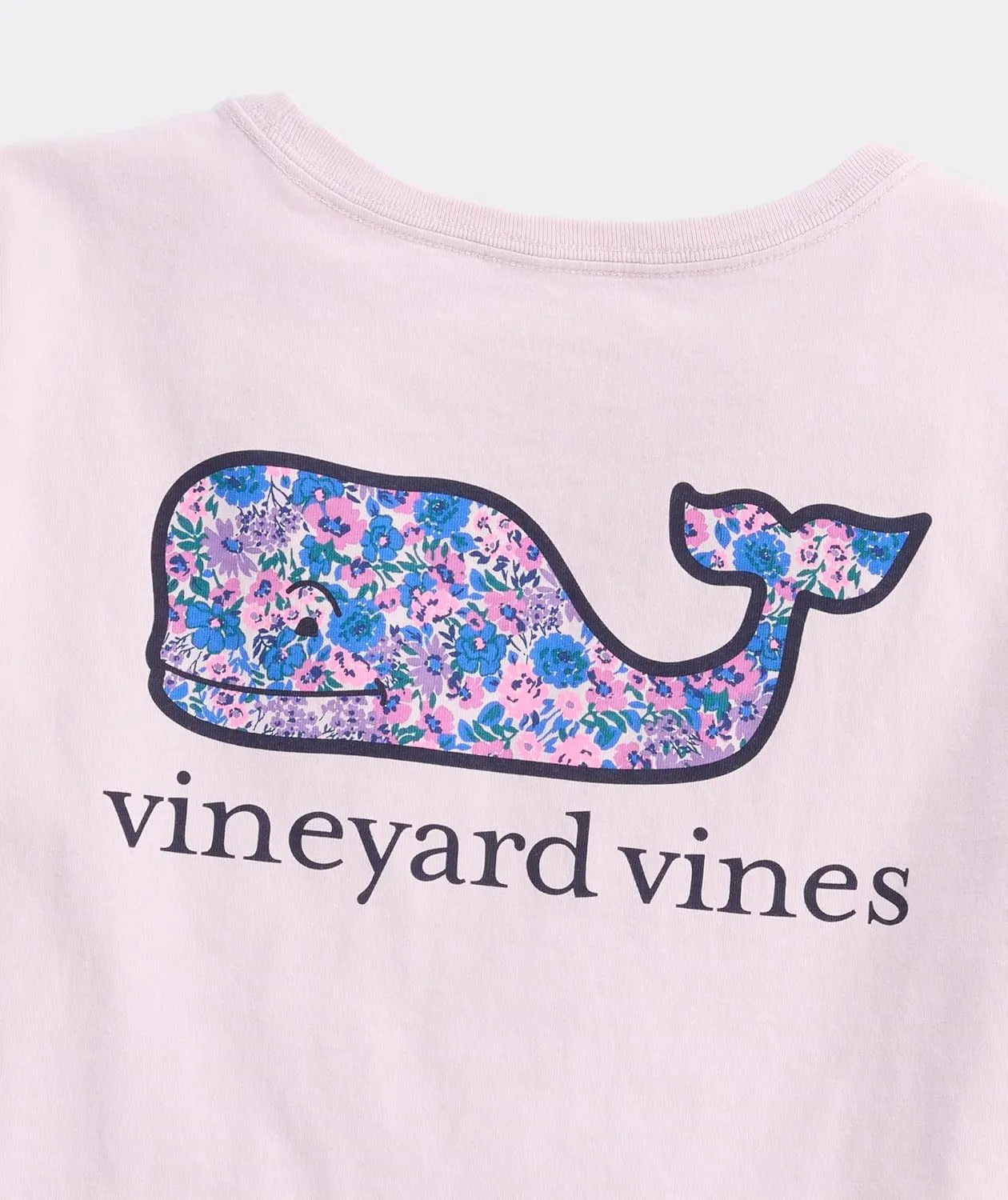 vineyard vines Girls' Helen Floral Whale Fill Short-Sleeve Pocket Tee