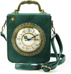Vintage Clock Rectangle Shoulder Bag