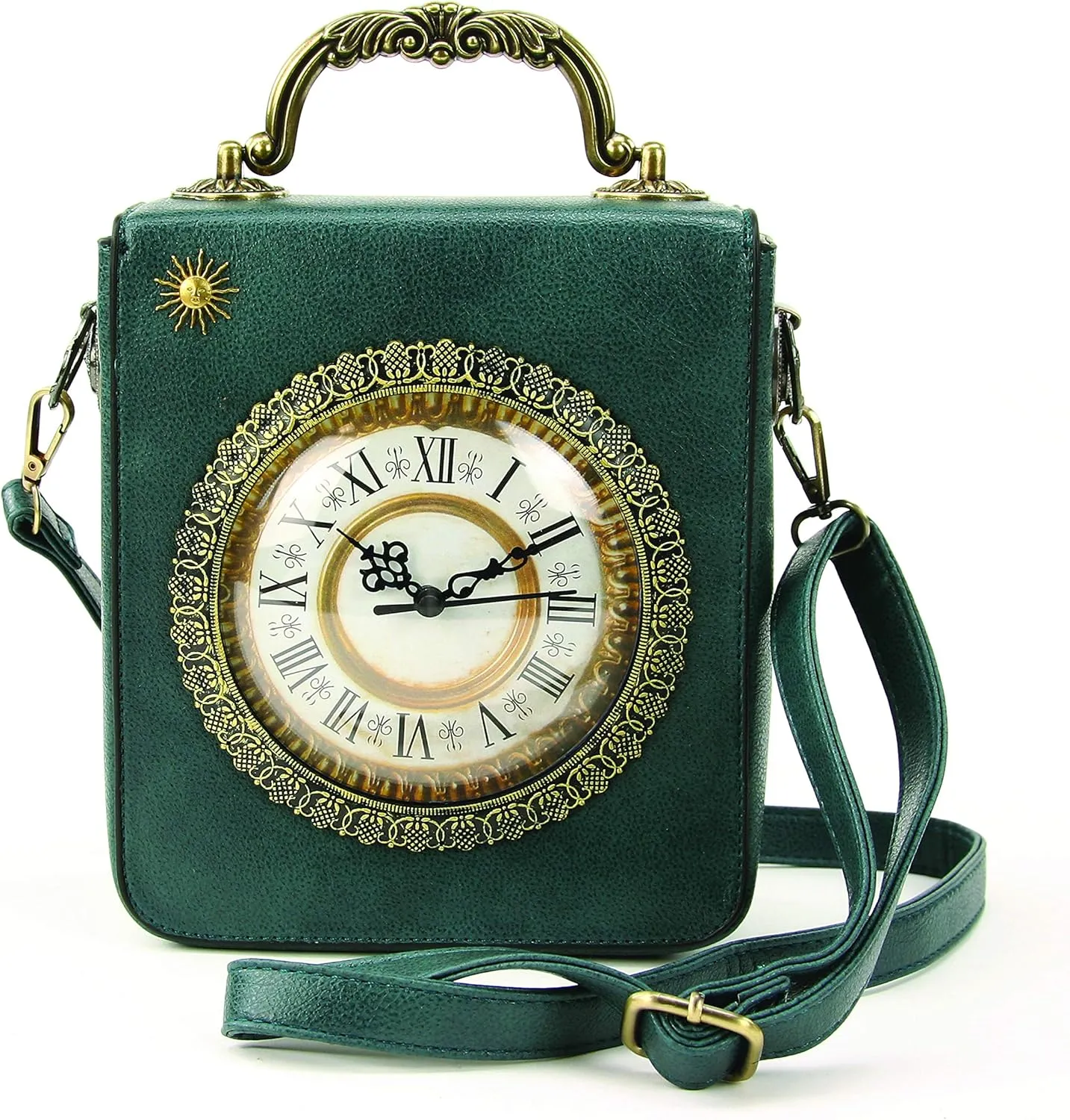 Vintage Clock Rectangle Shoulder Bag