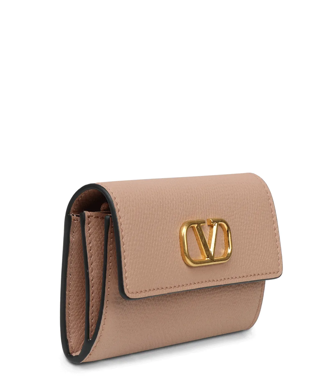 VLogo Business Flap Card Case in Rose Cannelle