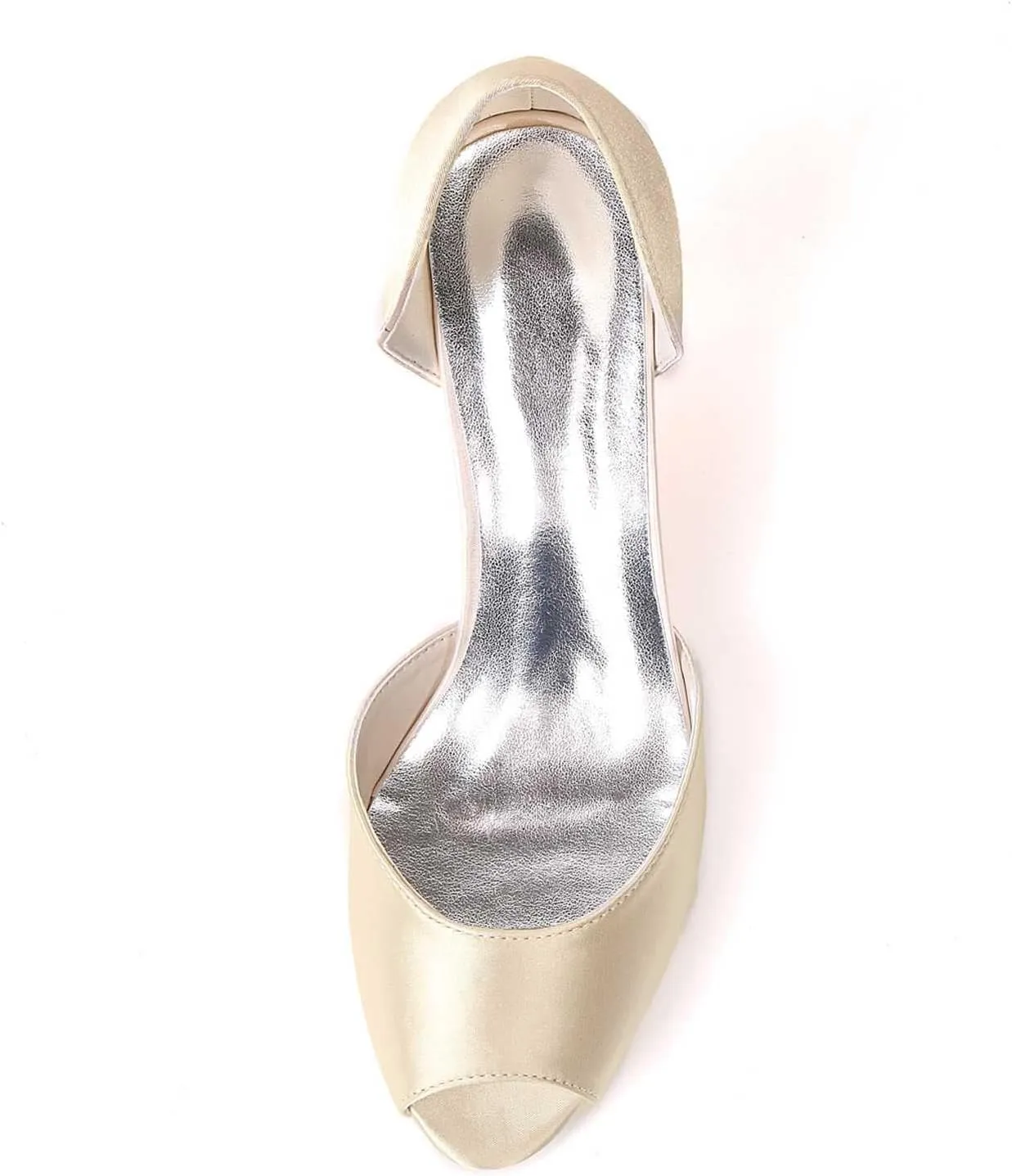 Wedding Heels Peep Toe High Heel Slip-On Satin Bridal Shoes for Women, Perfect for Evening Parties, Proms & Dressy Occasions