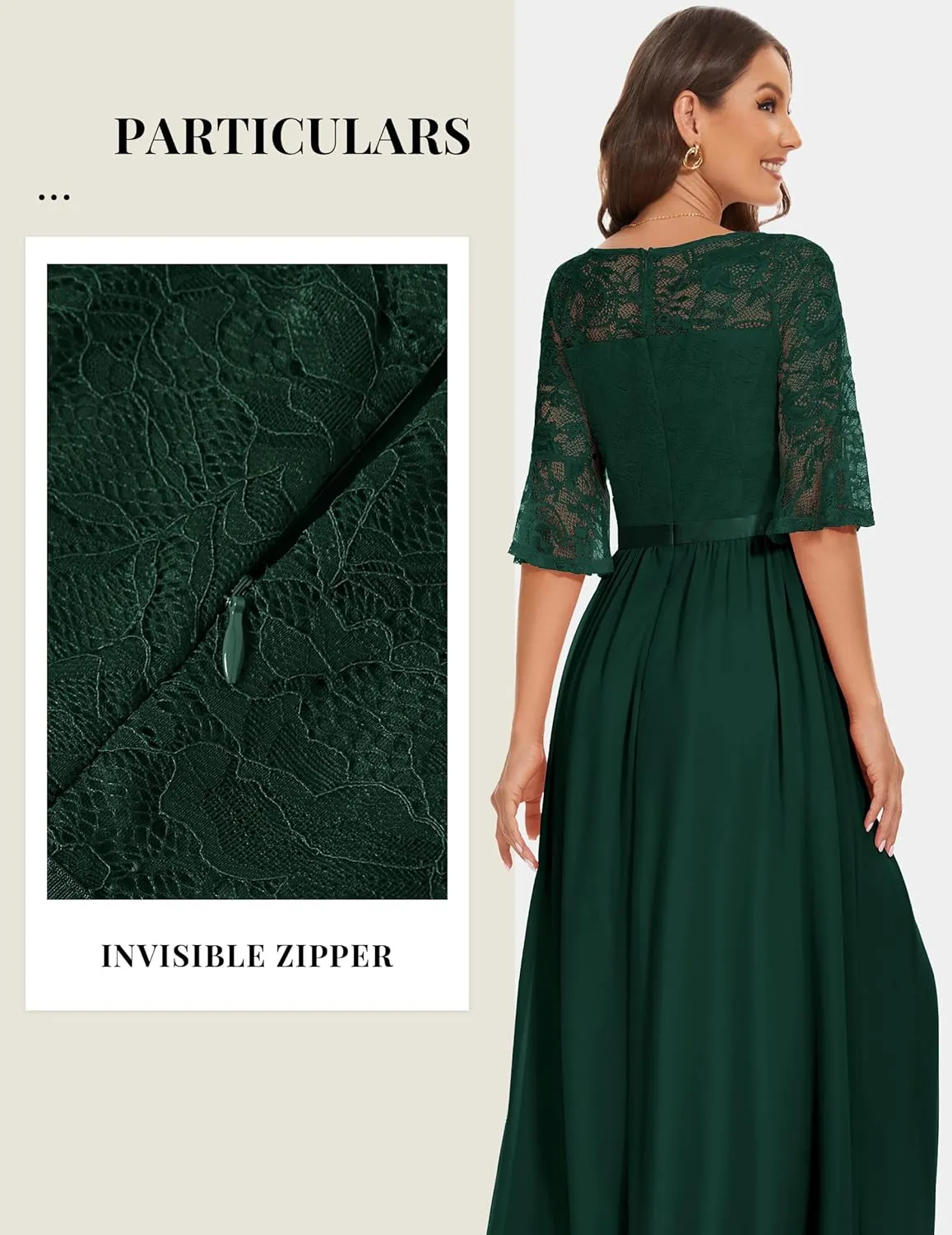 Wedtrend Women's Formal Dress 2024 Wedding Guest Dress Bell Sleeve Bridesmaid Dress Maxi Evening Dress