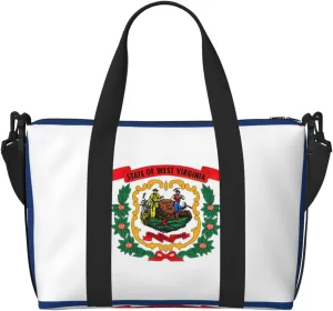 West Virginia state flag print Travel Duffle Bag,Weekender Bags,Gym Duffel Bag,Luggage Duffle Overnight for Women Men