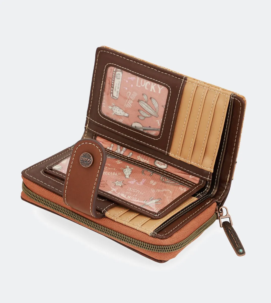 Western medium-size hard case wallet