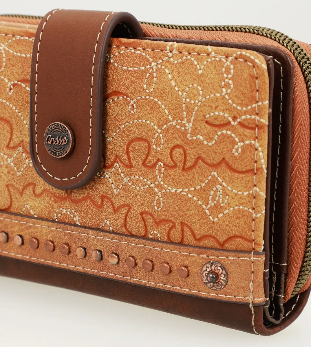 Western medium-size hard case wallet