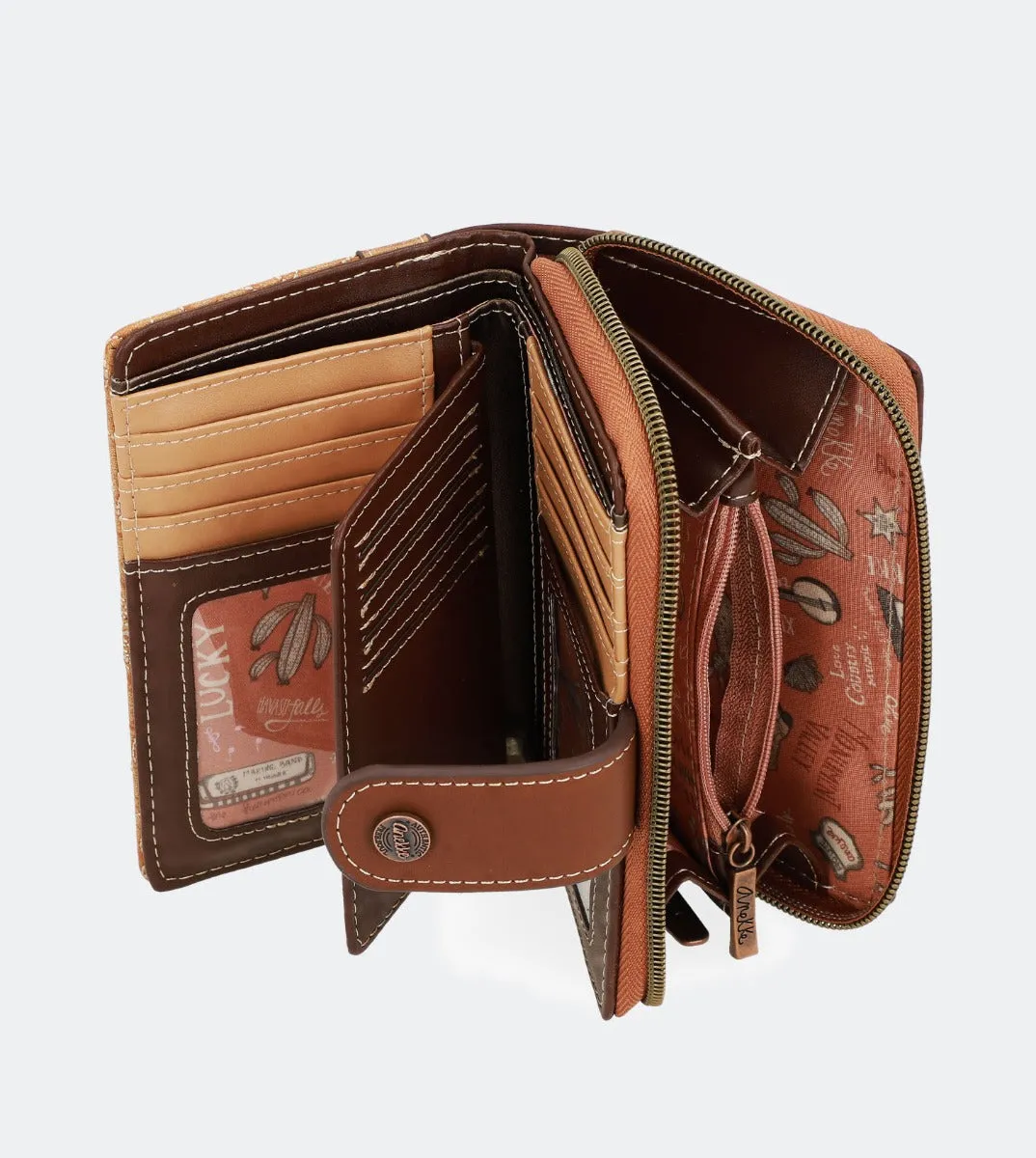 Western medium-size hard case wallet