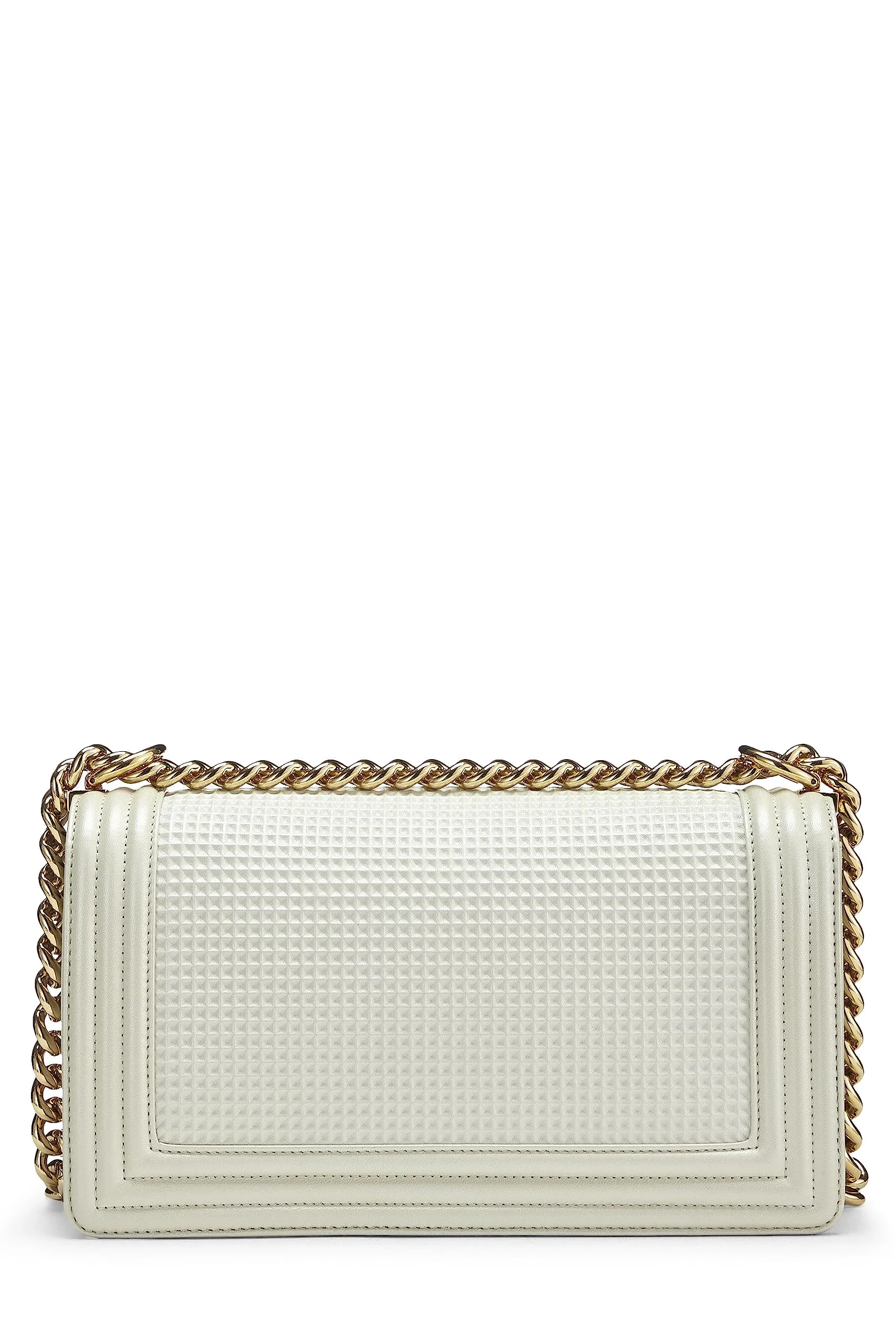 White Embossed Boy Cube Chanel, Refined Client-focused service White Medium,  Bag Leather