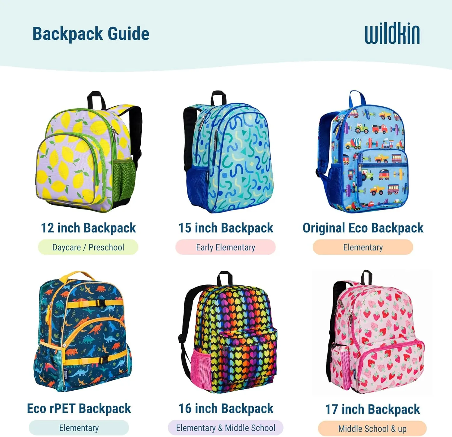 Wildkin 12-inch Kids Backpack – Padded, Adjustable, Ideal for Daycare & Travel - Ballerina