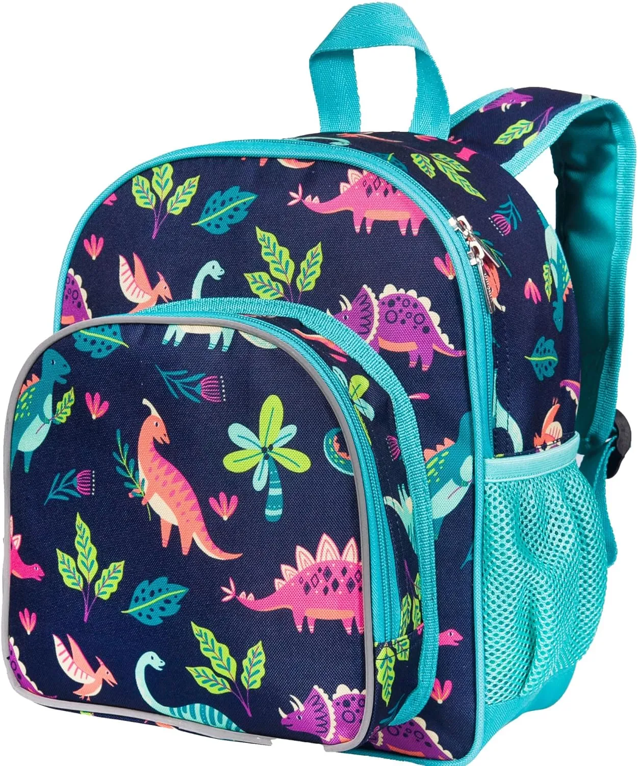 Wildkin 12-inch Kids Backpack – Padded, Adjustable, Ideal for Daycare & Travel (Darling Dinosaurs)