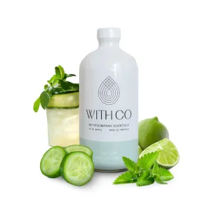 WithCo Hey Girl Cucumber Gimlet Craft Cocktail Mixer with Mint, Fresh Lime Juice Makes 10 Drinks Just Add Vodka, Gin or Tequila or drink as a mocktail with soda water