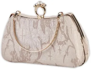 Women Evening Bag Pearl Clutch Bag Bridal Wedding Purse Beaded Handbag Shoulder Bag Elegant Crossbody Bag
