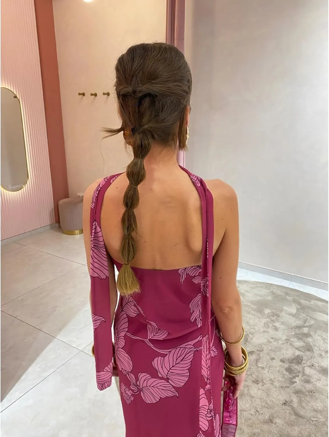 Women Y2K Floral Tube Long Dress Strapless Backless Bodycon Maxi Dress Summer Holiday Bandeau Dresses Beachwear