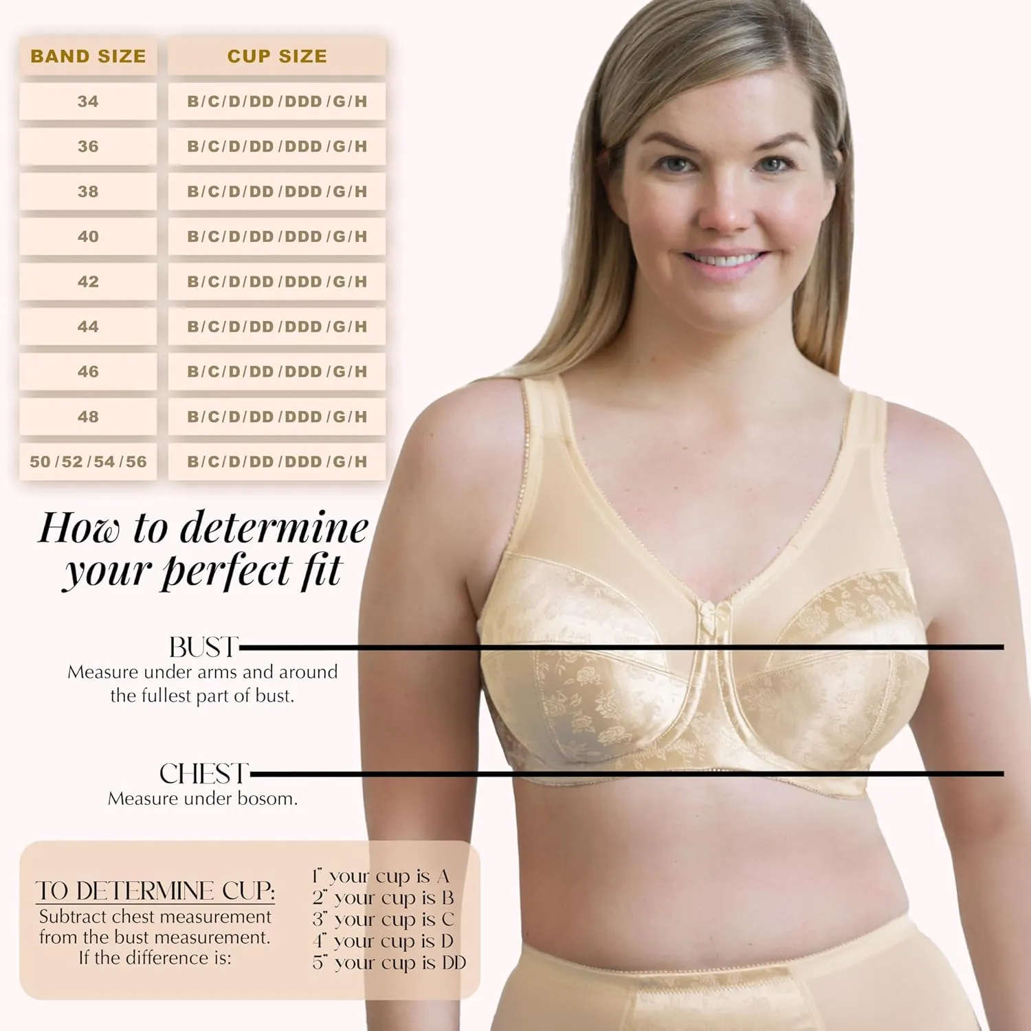 Women's 7102 Full Figure Wireless Seamed Cup Bra