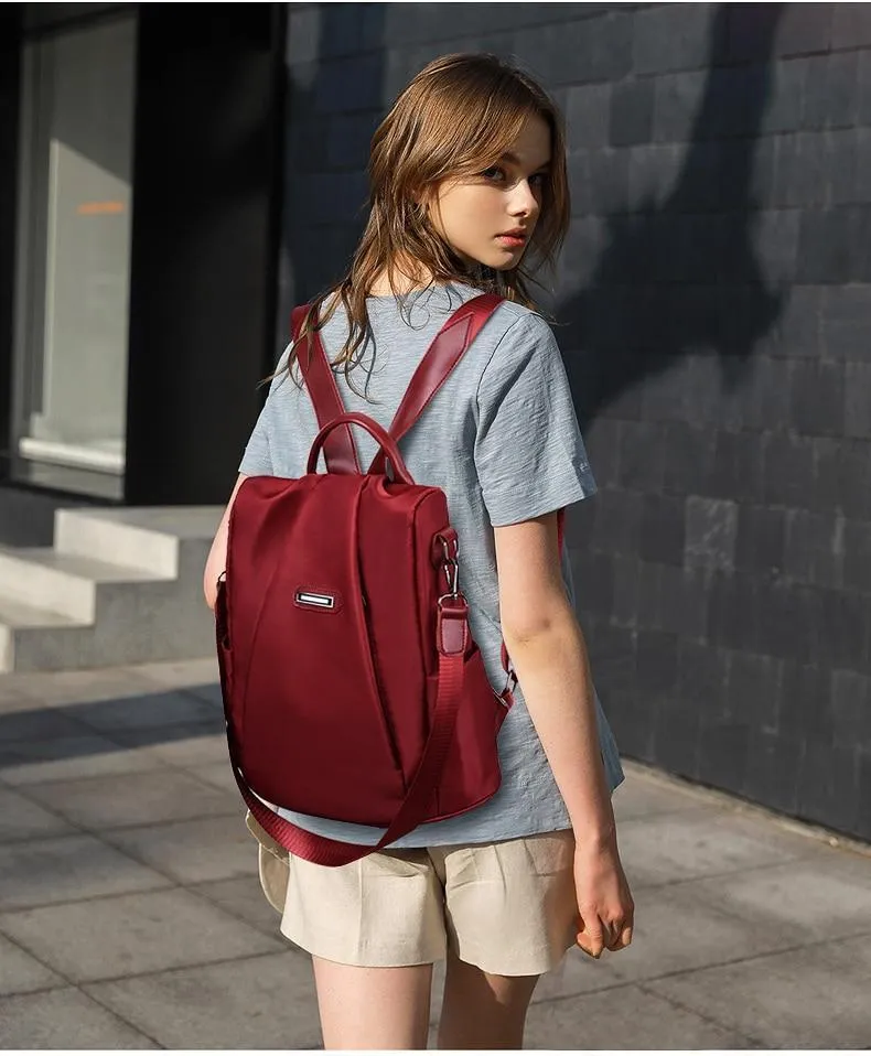 Women's Anti-theft Oxford Backpack - Water Resistant