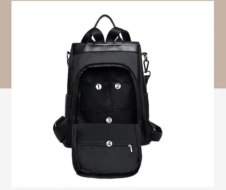 Women's Anti-theft Oxford Backpack - Water Resistant