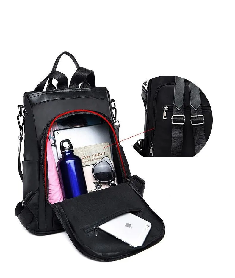 Women's Anti-theft Oxford Backpack - Water Resistant