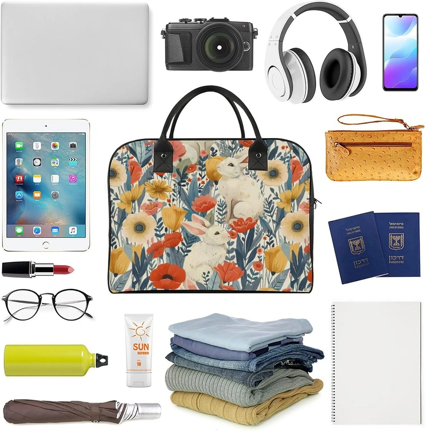 Women's Handbag Floral Print Contains Pocket Storage Bag Work Commuting Shoulder Cross-Body Bag