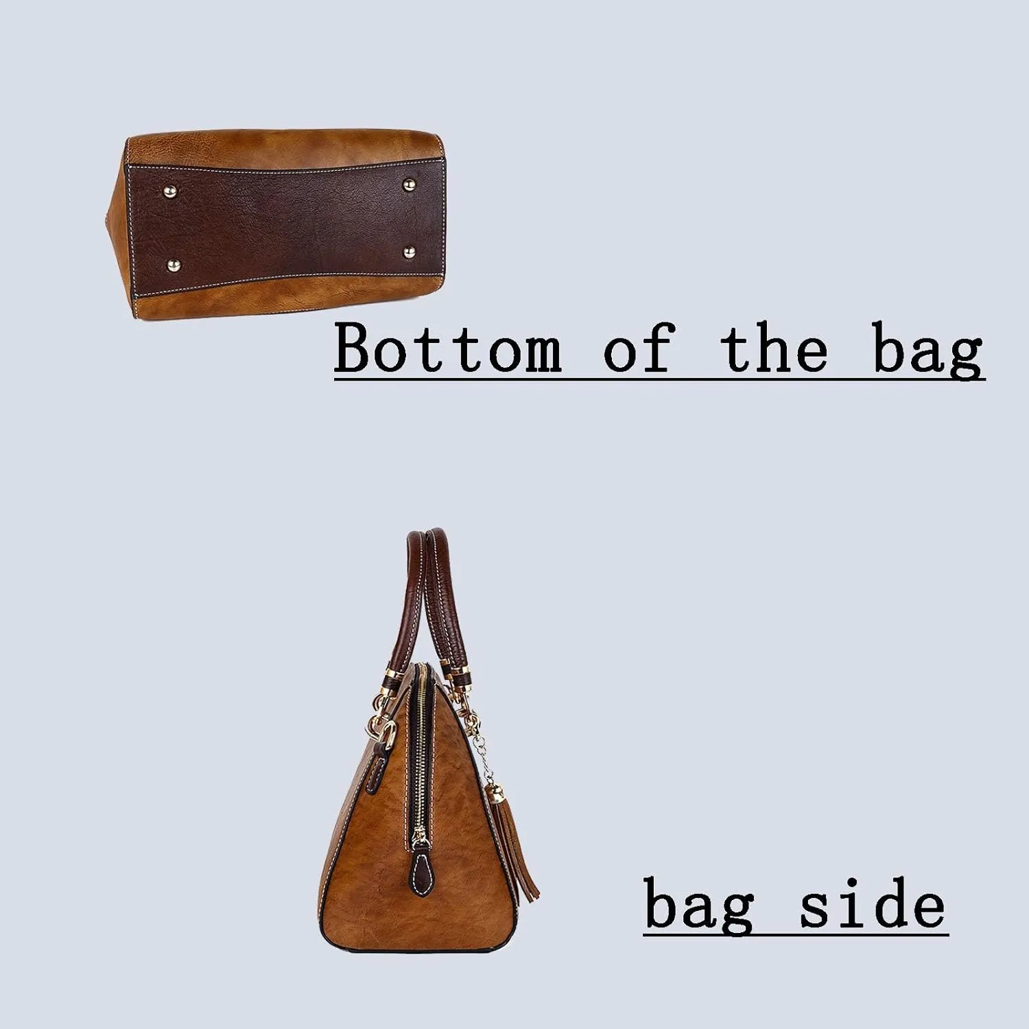 Women's Leather Crossbody Bag, Retro Large Capacity Shoulder Bag, Pure Hand-carved Handbag