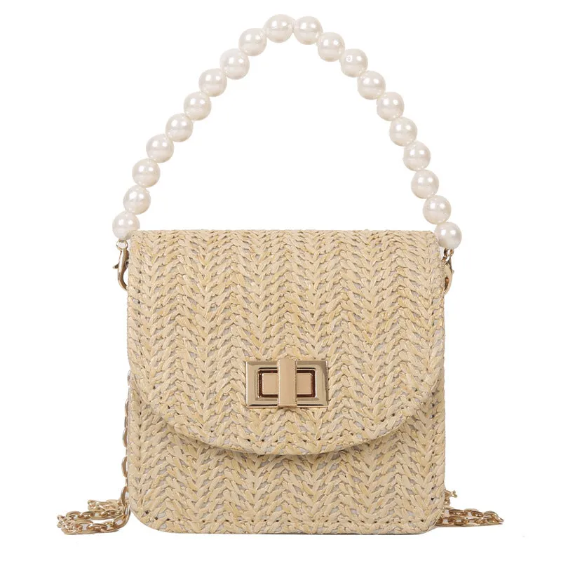 Women's Straw Mini Pouch Fashionable Korean Shoulder Bags