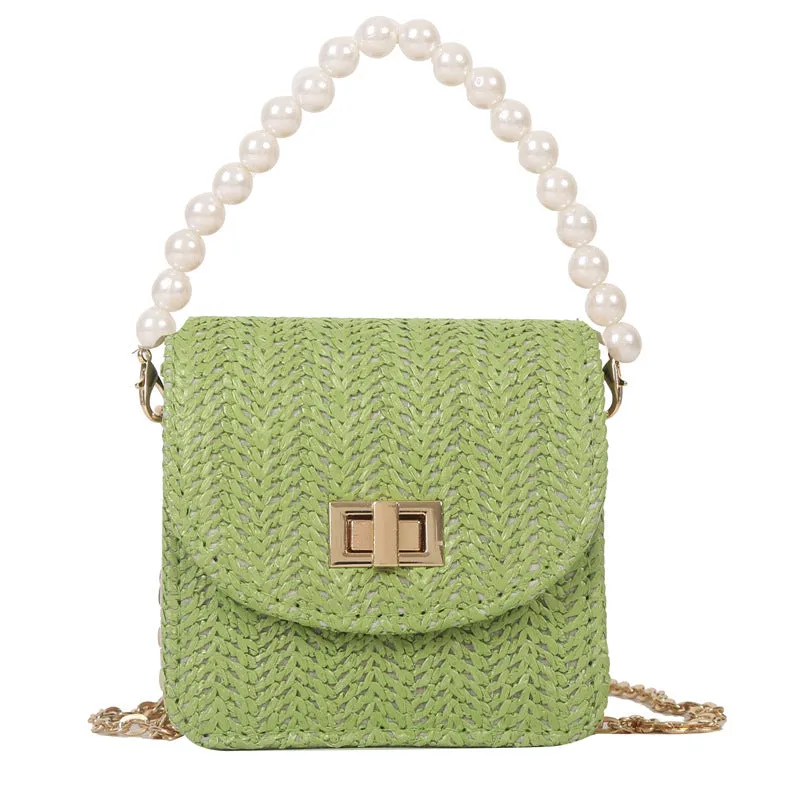 Women's Straw Mini Pouch Fashionable Korean Shoulder Bags